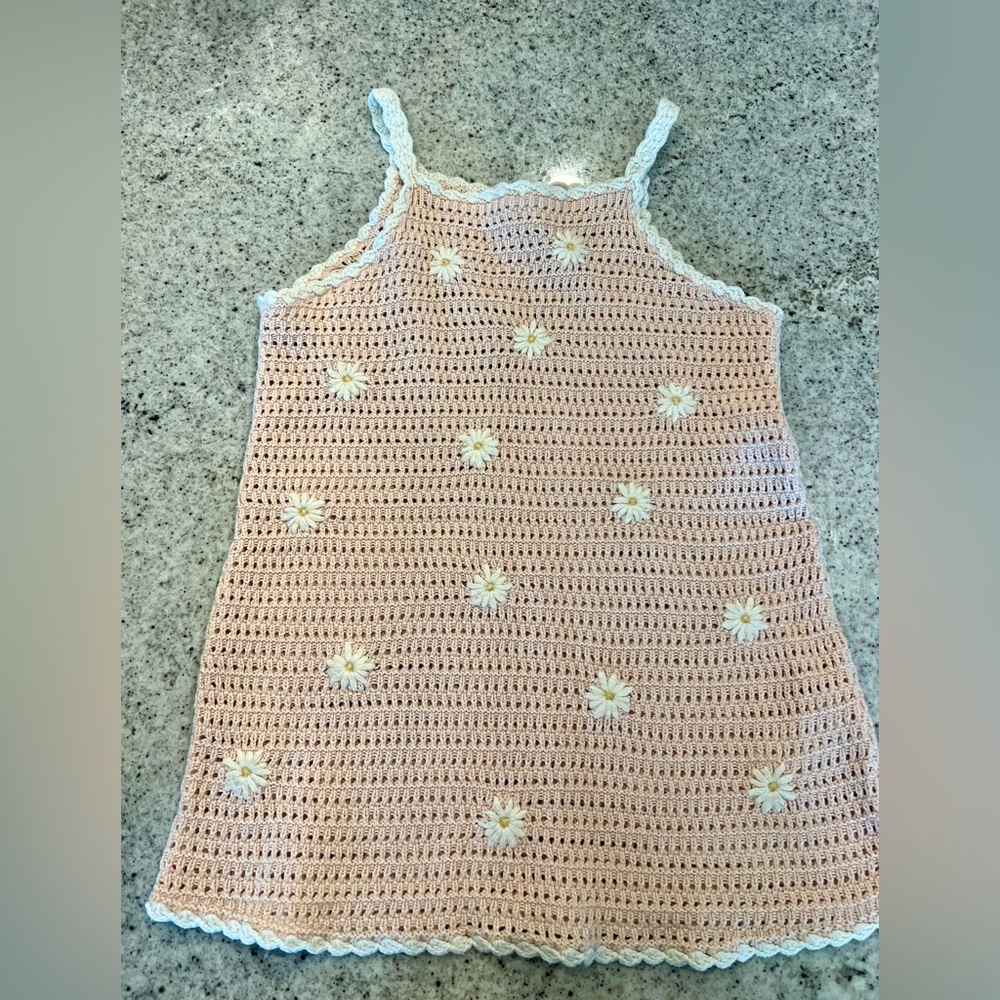 Zara dress crochet pink toddler girl
